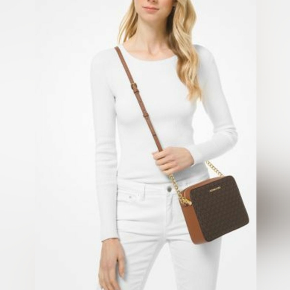 MK Jet Set Monogram Crossbody Bag